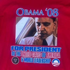 Obama '08 Red Graphic Campaign Tee - Men